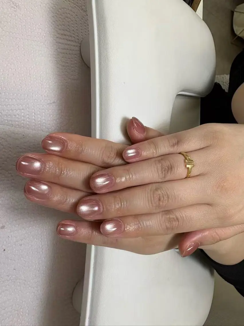 ネイル チークネイル フットネイル フレンチネイル ジェルネイル ガラスフレンチ 柚子 Nikoのネイルデザイン