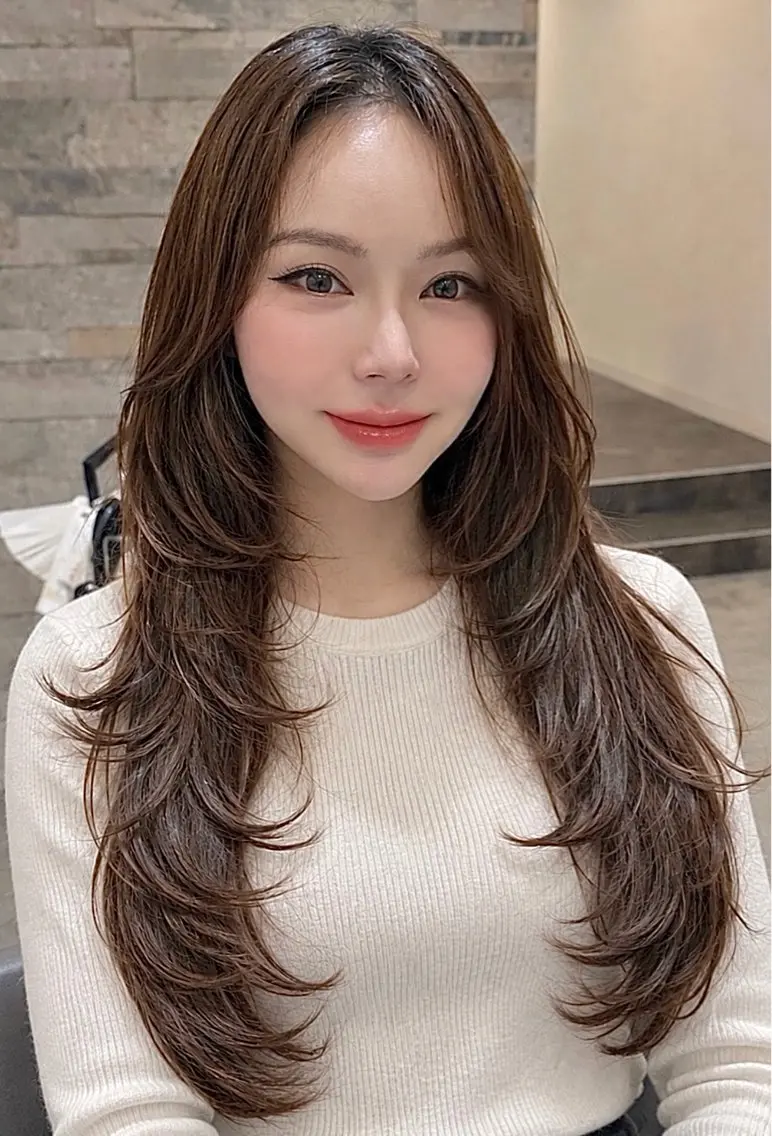 ロング カット ヘアカラー トリートメント レイヤー/インナー 髪質改善/まなかのヘアスタイル