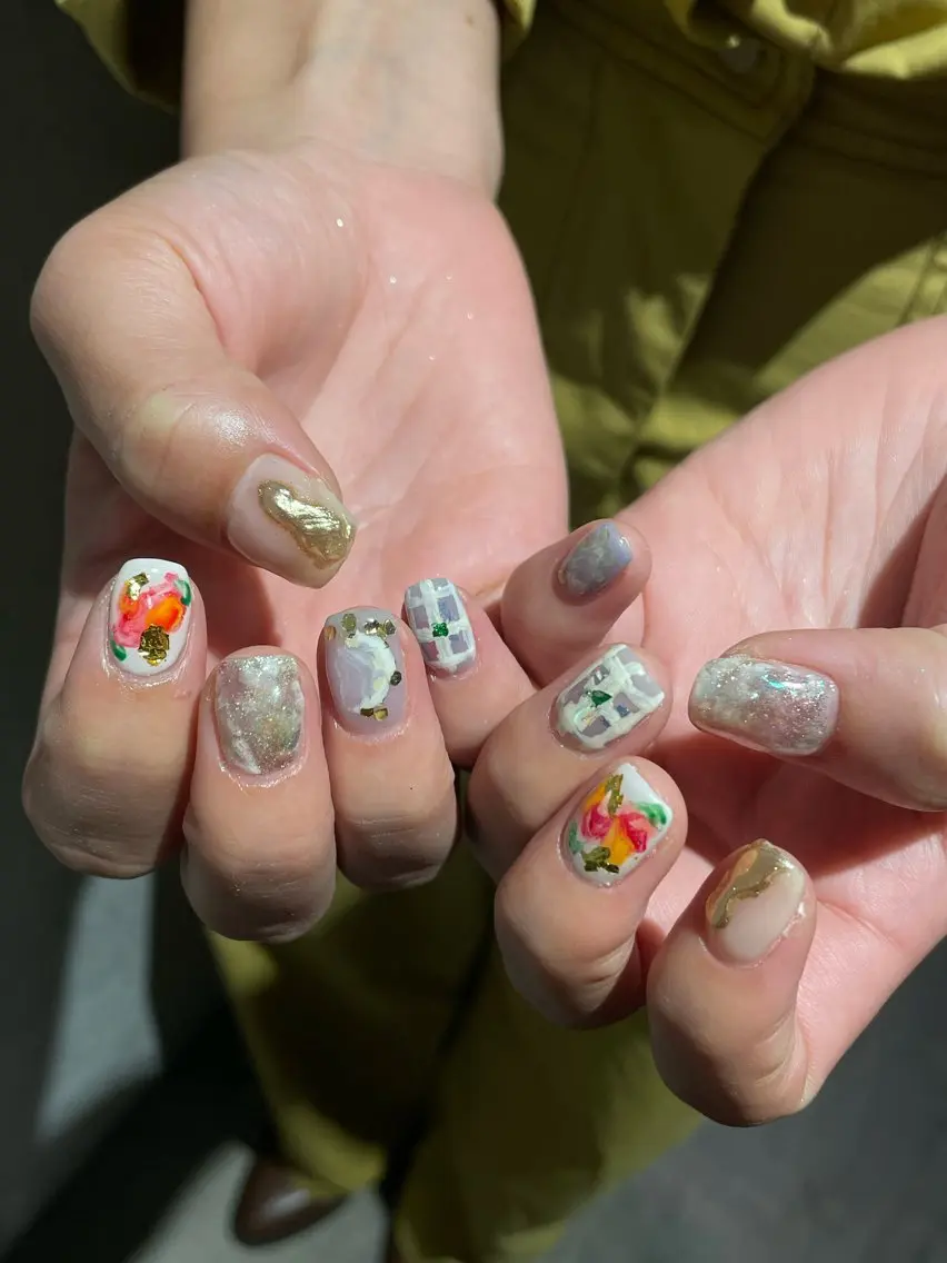ネイル ニュアンスネイル オフィスネイル ハンドネイル ナチュラル透明感🌱 小山美樹子のヘアスタイル