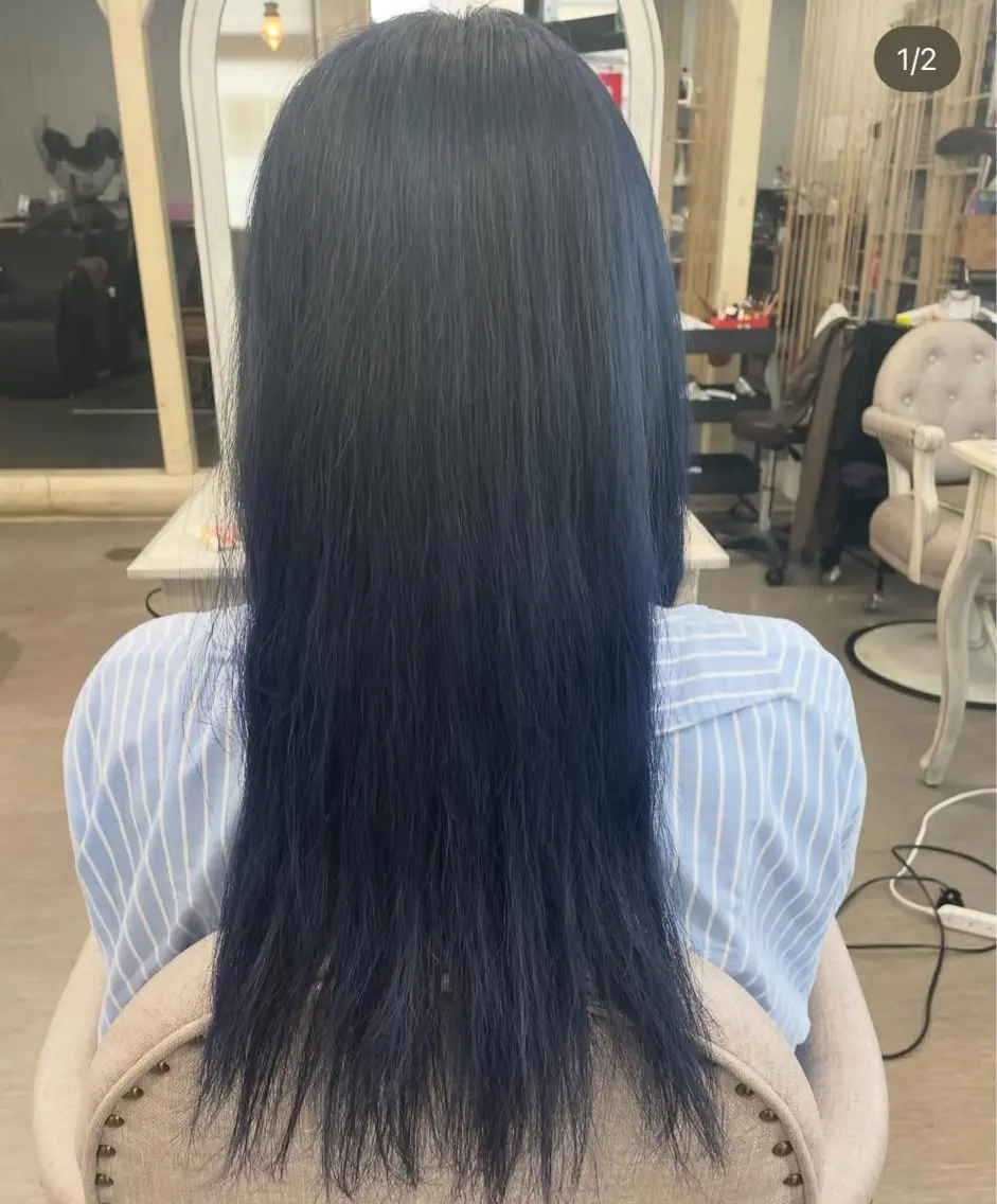 おしゃれ染めフルカラー ¥5000 ロング別 ※セルフブローの写真