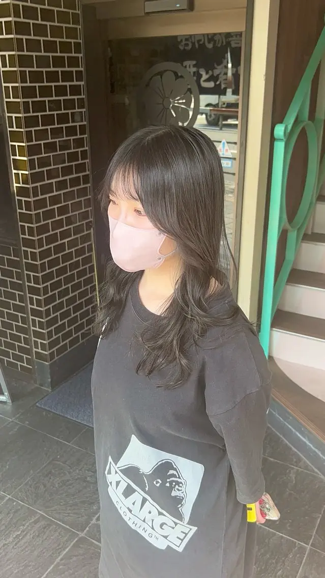セミロング カラー カット ヘアカラー トリートメント 【ブリーチ無しW】 【暗髪&暖色系】圭真のヘアスタイル