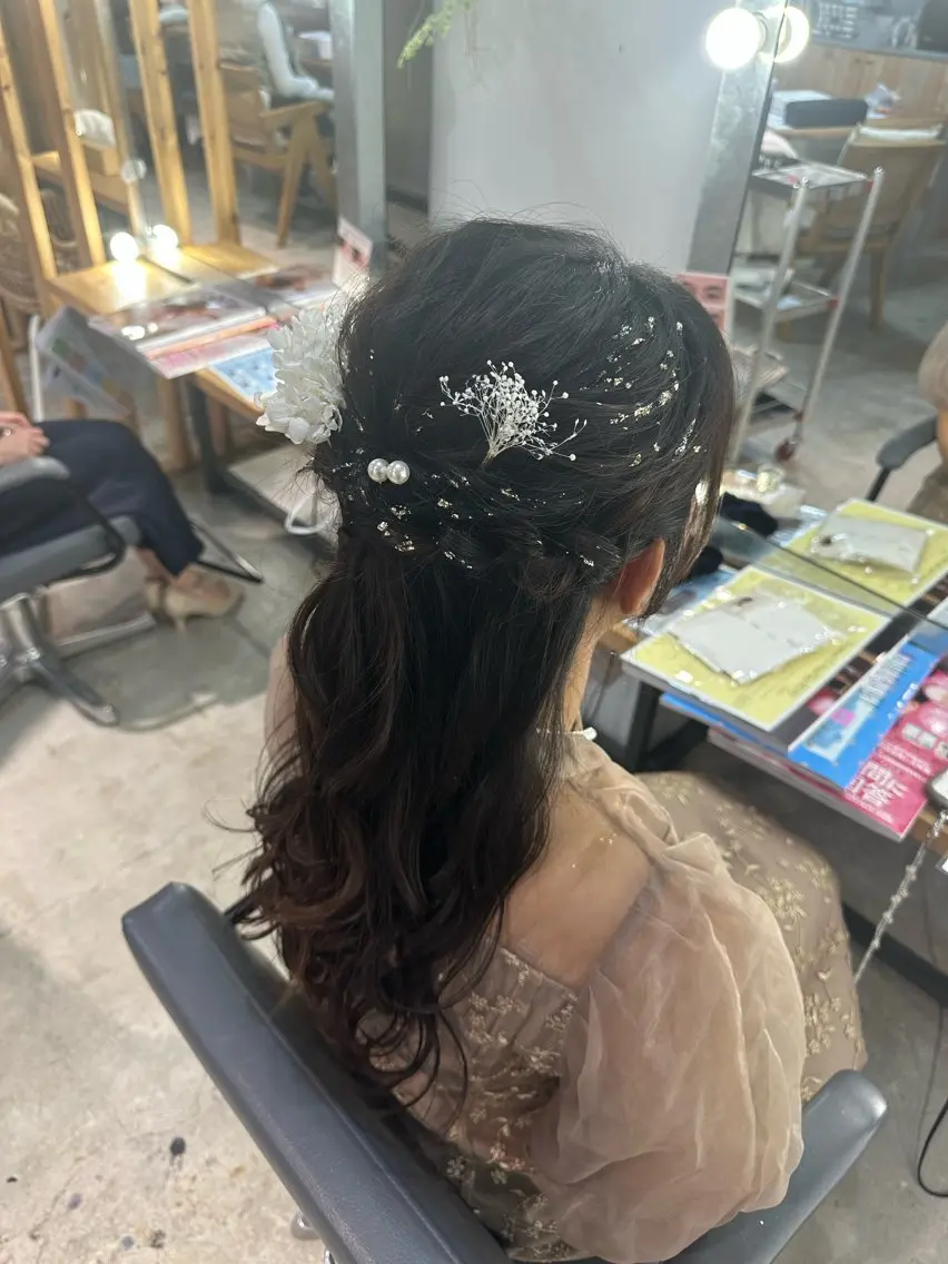 ロング ヘアアレンジ 結婚式・ブライダル 溜一太/似合わせ/ メンズカットのヘアスタイル