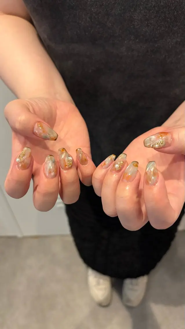 ネイル マグネットネイル ニュアンスネイル ワンホンネイル ハンドネイル zuki🌔nail ┆堺筋本町・心斎橋のネイルデザイン