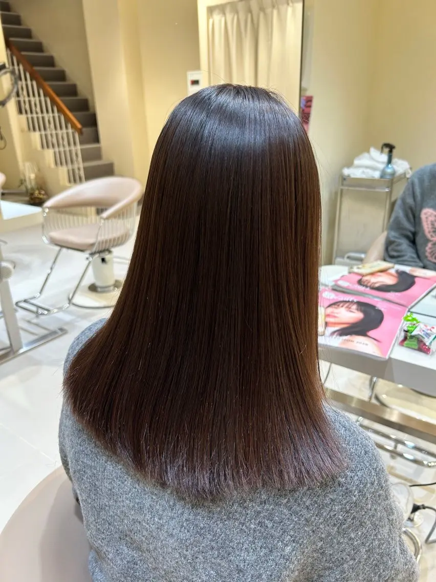 ロング パーマ 縮毛矯正 ヘアーズギャラリー 山本愛華のヘアスタイル