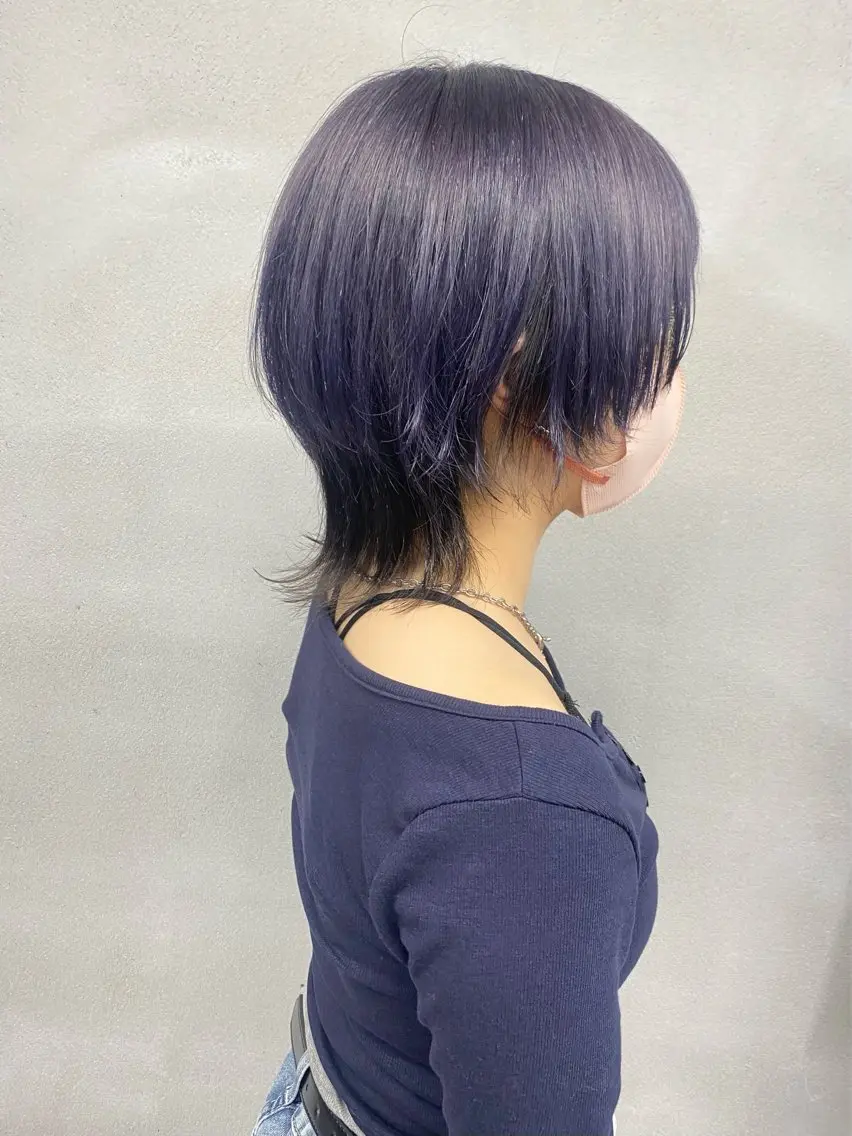 ショート カラー ブリーチ デザインカラー グレージュ インナーカラー ラベンダーカラー 柏 デザインカラー/ レイヤー🐣シオリのヘアスタイル