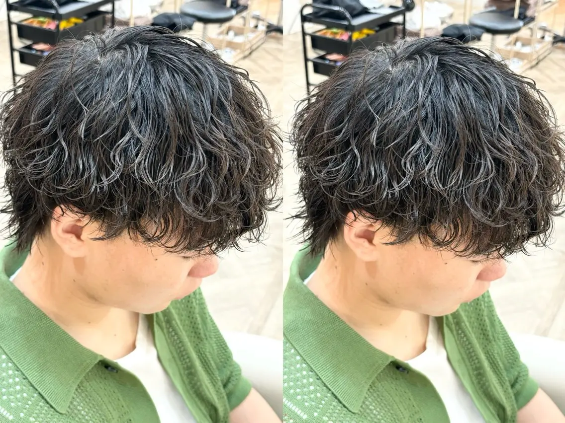ショート パーマ メンズ メンズパーマ 波巻きパーマ スパイラルパーマ カット パーマ トリートメント パーマ職人DAIKI ツイスパ/波巻きのヘアスタイル