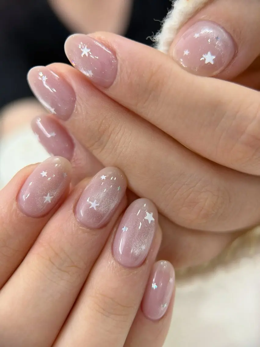 ネイル チークネイル ドット フレンチネイル グラデーション 韓国ネイル ハンドネイル Minette nailrinrinのネイルデザイン