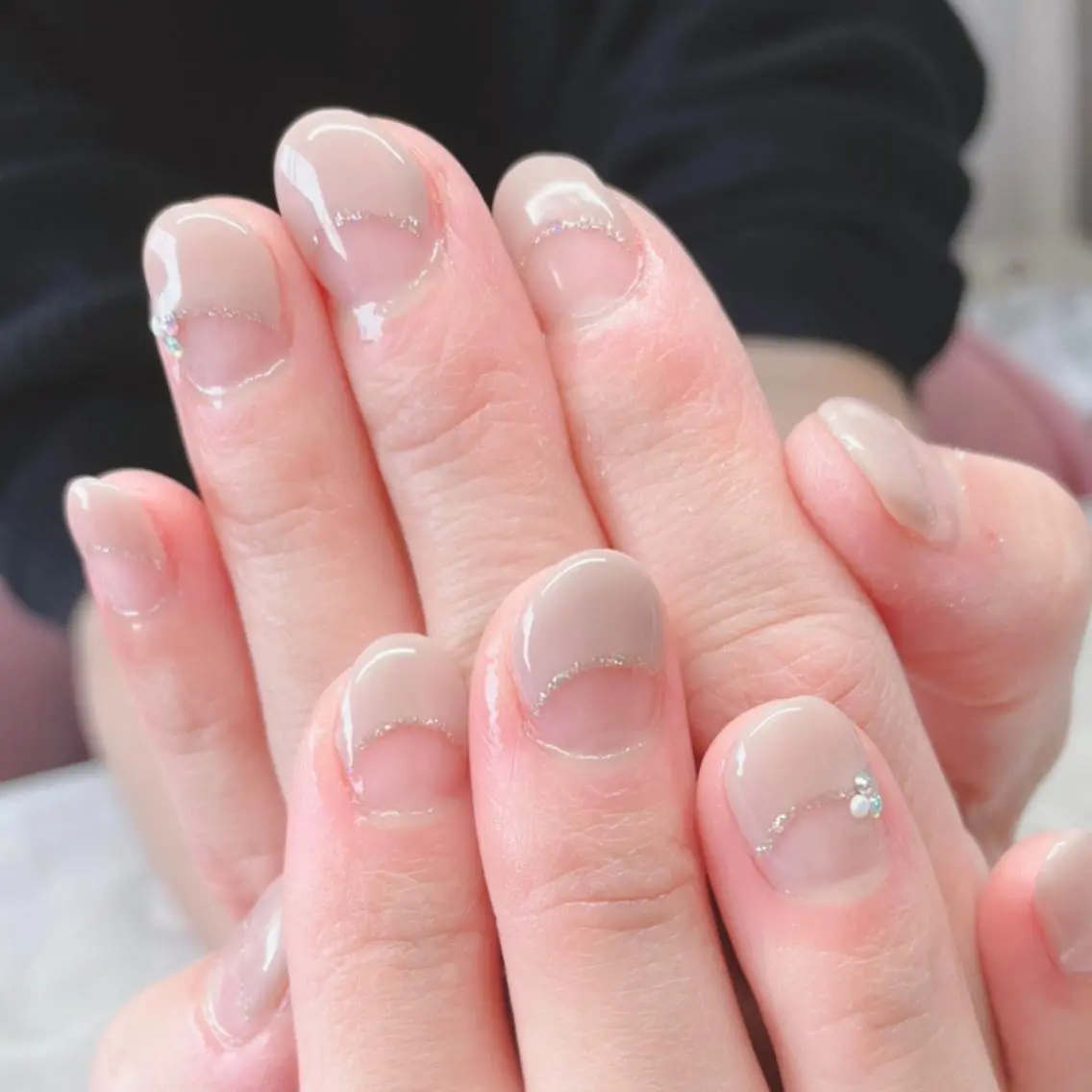 カラー ネイル フレンチネイル オフィスネイル 芦辺 香奈のネイルデザイン