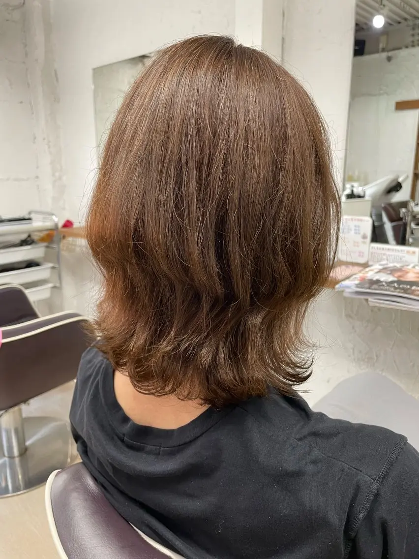 ミディアム カラー ミディアムパーマ ブリーチ ケアブリーチ デザインカラー ダブルカラー 髪質改善shoma mikiのヘアスタイル