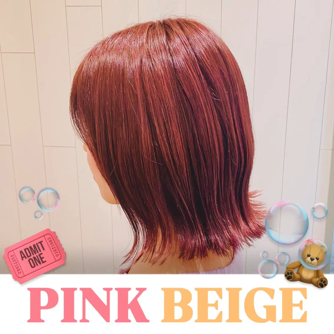 ミディアム カラー ヘアアレンジ ベージュカラー ハイライトカラー ピンクカラー ピンクベージュ ハイライト メンズパーマ・ カット モリヤ🌺のヘアスタイル