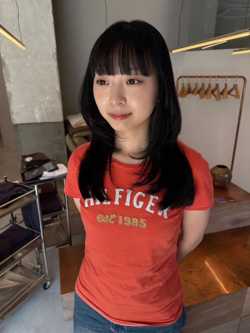 セミロング レイヤーカット カット ヘアカラー fubuki🪷 似合わせカットカラーのヘアスタイル