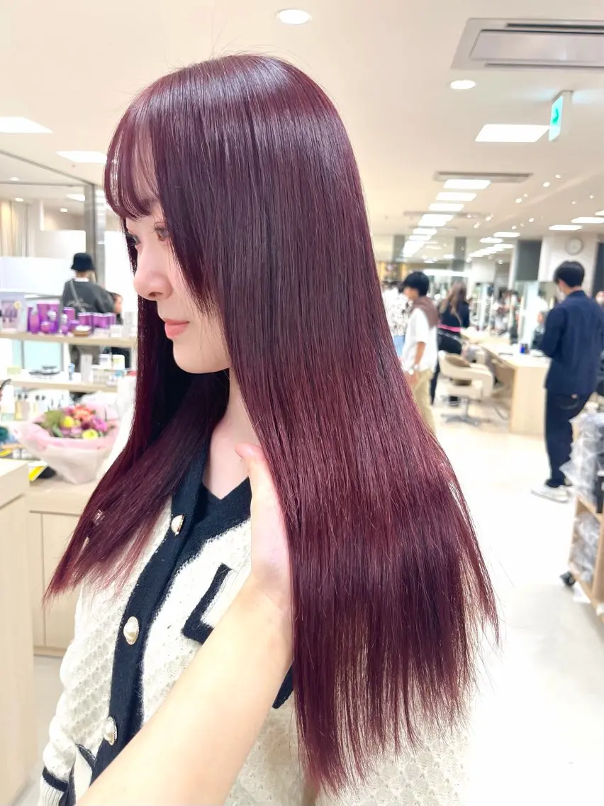 ロング カラー ヘアカラー トリートメント 暖色/ブリーチカラー 🎀 M i k uのヘアスタイル