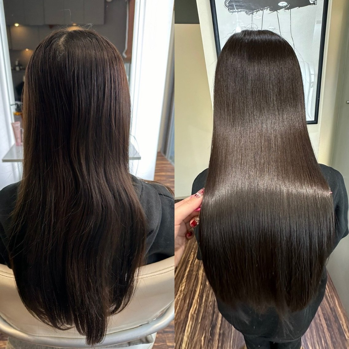 ロング 縮毛矯正 福西 司のヘアスタイル