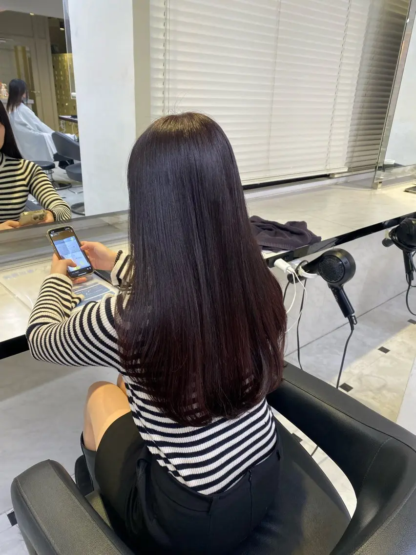 ロング カラー ヘアカラー ♥️韓国風透明感 暖色misa♥️のヘアスタイル