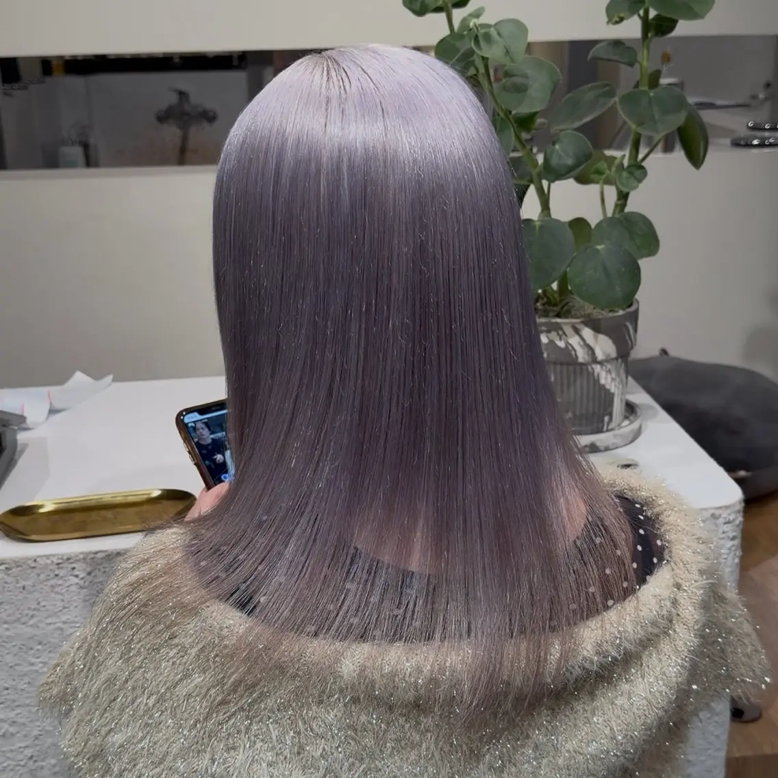 ミディアム カラー ブリーチ ブロンド ハイトーンカラー ヘアカラー ハイトーン特化 名古屋/たまきのヘアスタイル