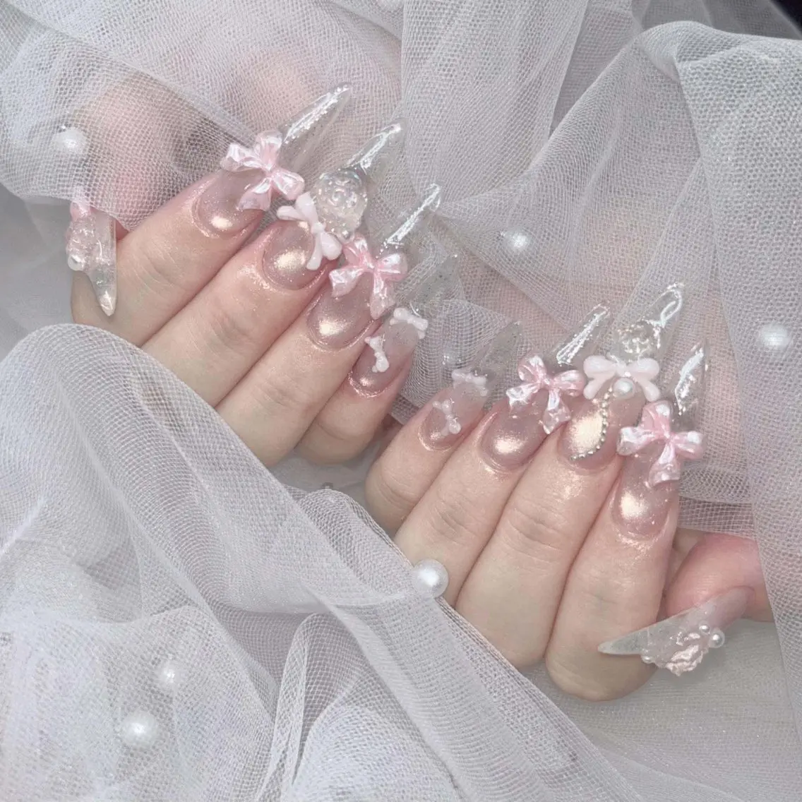 ネイル リボン ハンドネイル KOTORA NAILのネイルデザイン