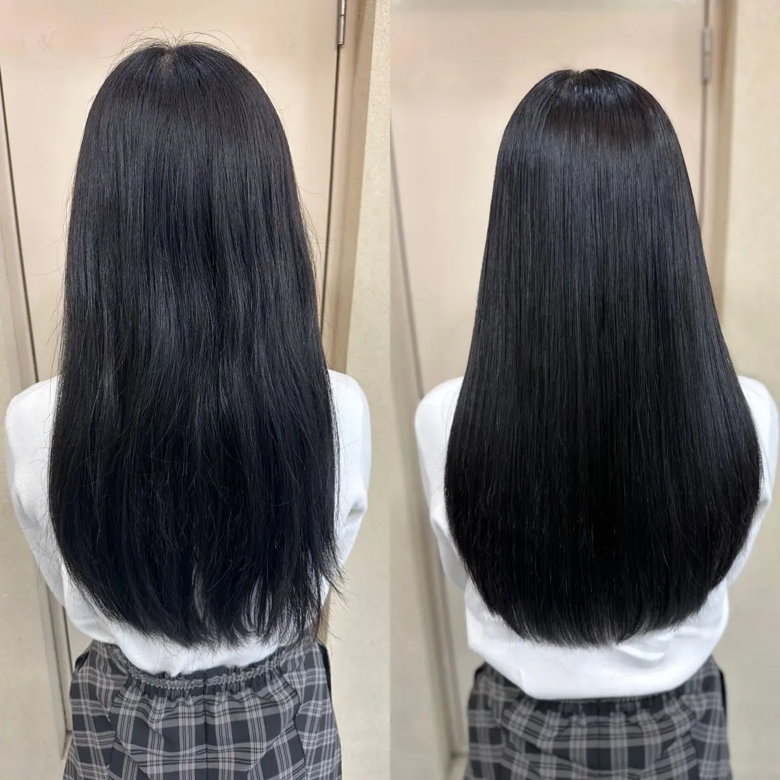 ロング パーマ 縮毛矯正 カット 縮毛矯正 トリートメント 髪質改善/縮毛矯正 /レイヤーカット岡部のヘアスタイル