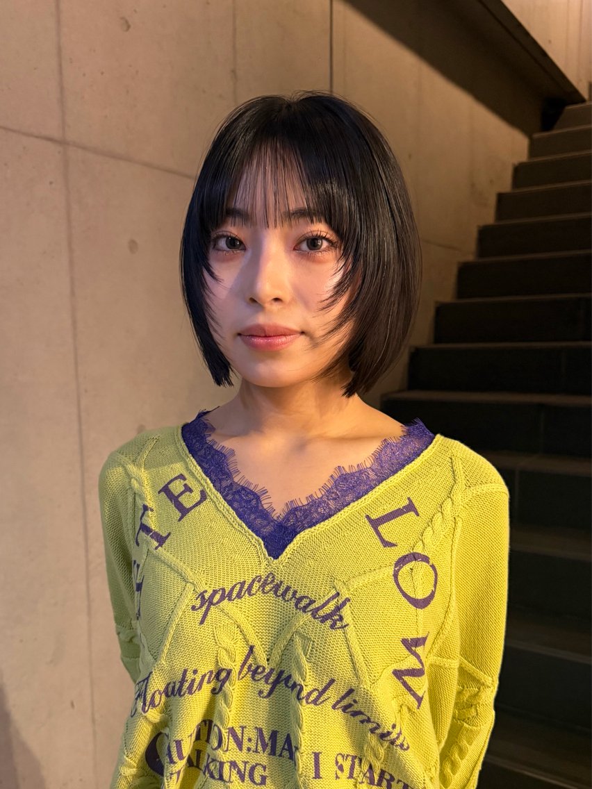 ショート カラー ボブレイヤー ボブ 顔まわりレイヤー レイヤーカット カット ヘアカラー 似合わせレイヤー/ ウルフ/山本祐輔のヘアスタイル