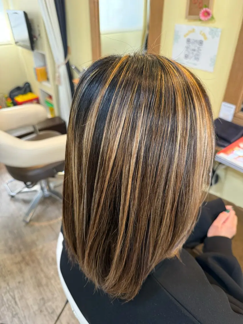 カラー ヘアカラー トリートメント ヘッドスパ 神戸 七彩のヘアスタイル