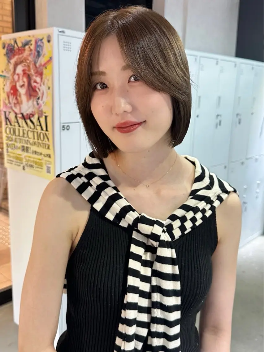 ショート カラー 透明感カラー イルミナカラー カット ヘアカラー トリートメント 縮毛矯正✖️ボブ職人 【圧倒的朝楽ボブ】のヘアスタイル