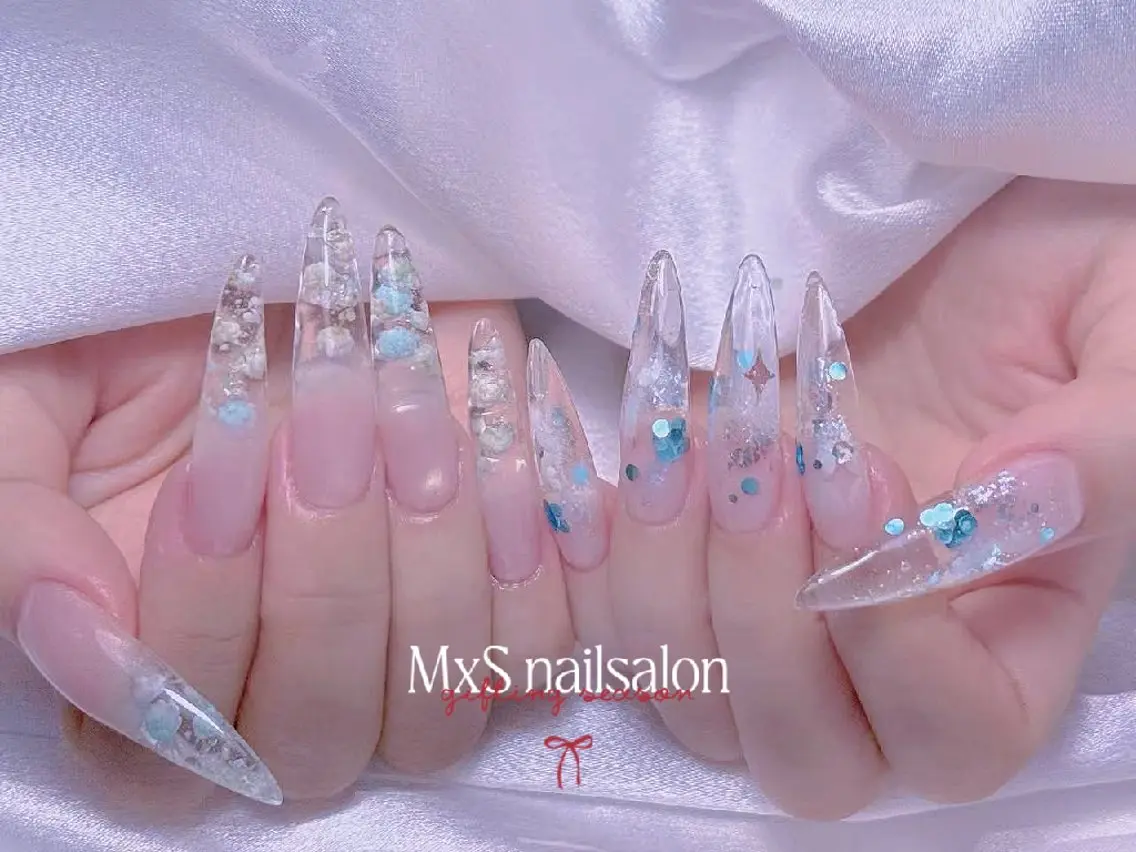 ネイル ジェルネイル マグネットネイル パラジェル 春ネイル ワンホンネイル ハンドネイル ハンドケア M×S Nail みなのネイルデザイン