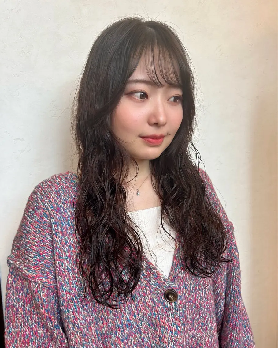 ロング パーマ 🍒中川葵久美🍒 レイヤー/メンズのヘアスタイル