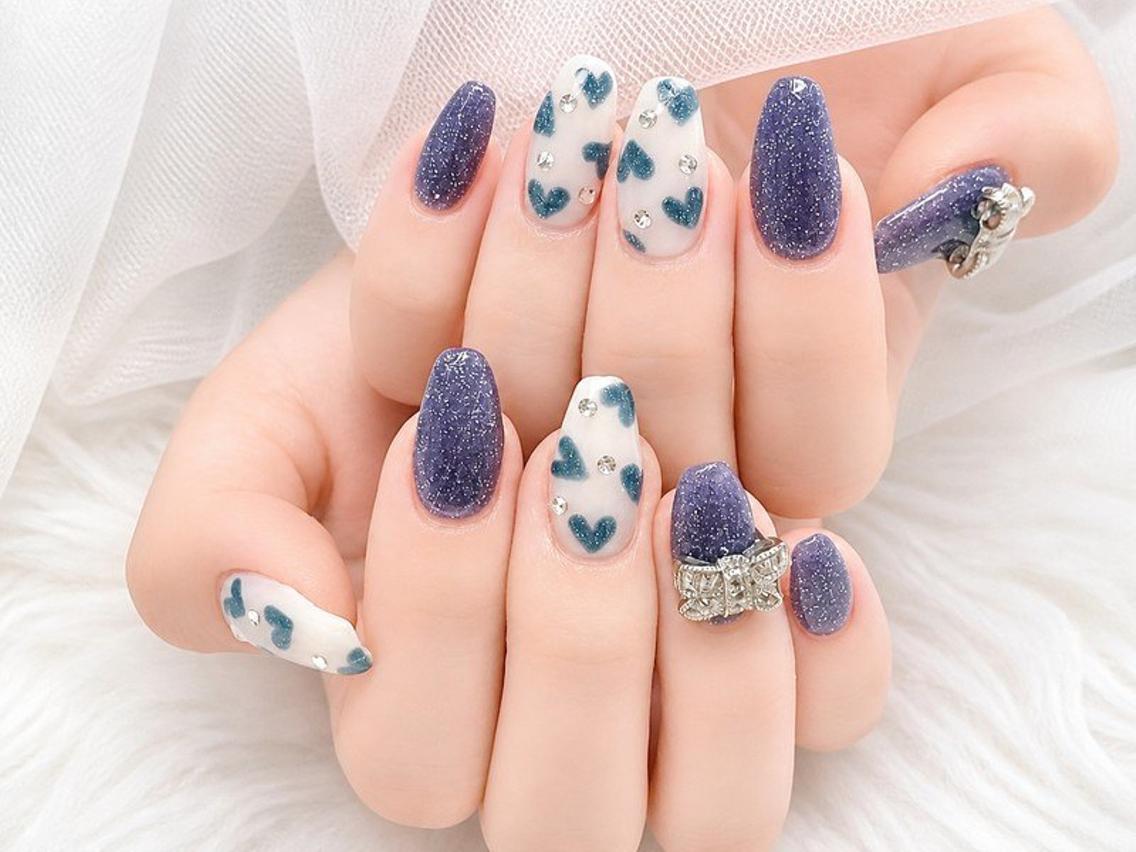 ネイル ハート ハンドネイル Lili Nail Studio西荻窪店のネイルデザイン