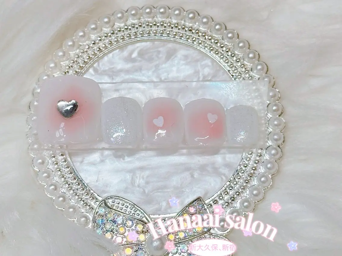 ショート フットネイル Hanaai Salon新大久保店のネイルデザイン