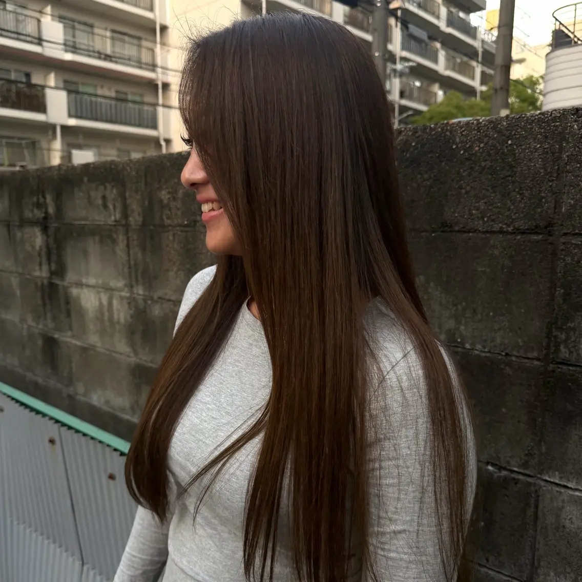 ロング カラー ヘアカラー トリートメント Kiwa 江坂/Hareruのヘアスタイル