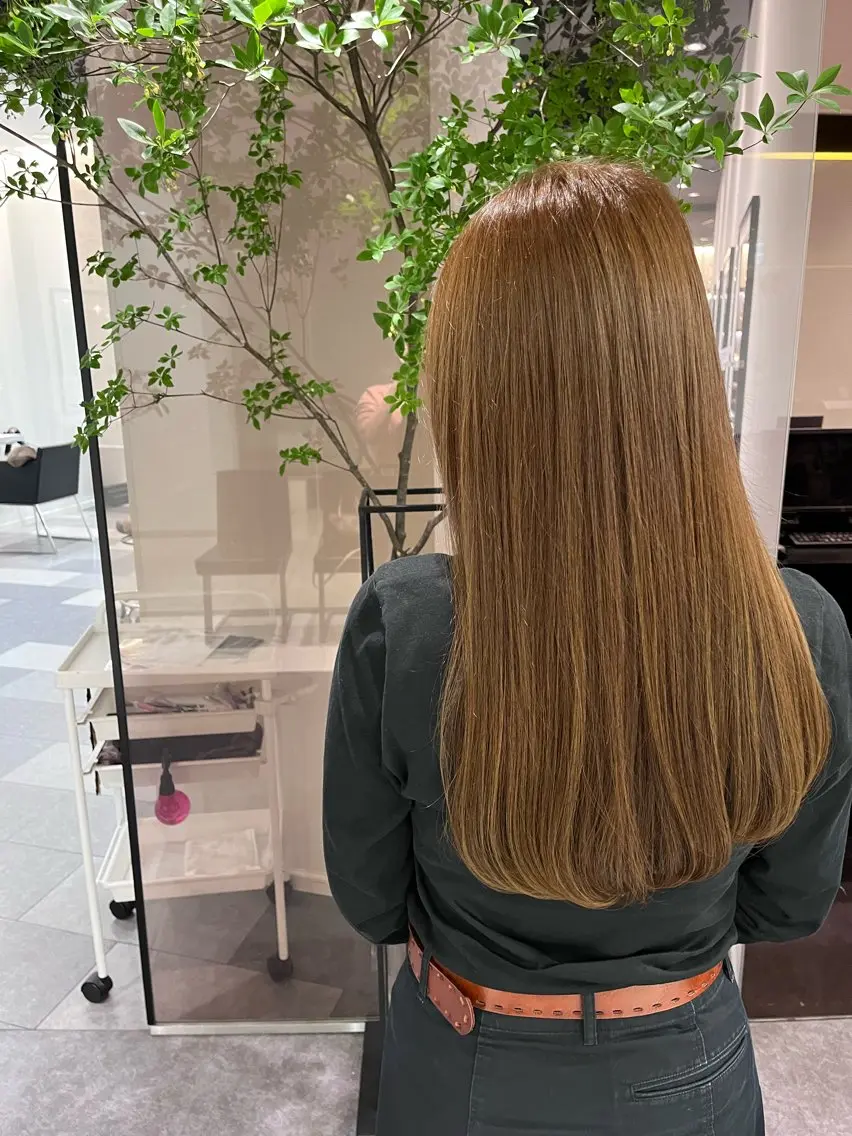 ロング カラー 中原 優美のヘアスタイル