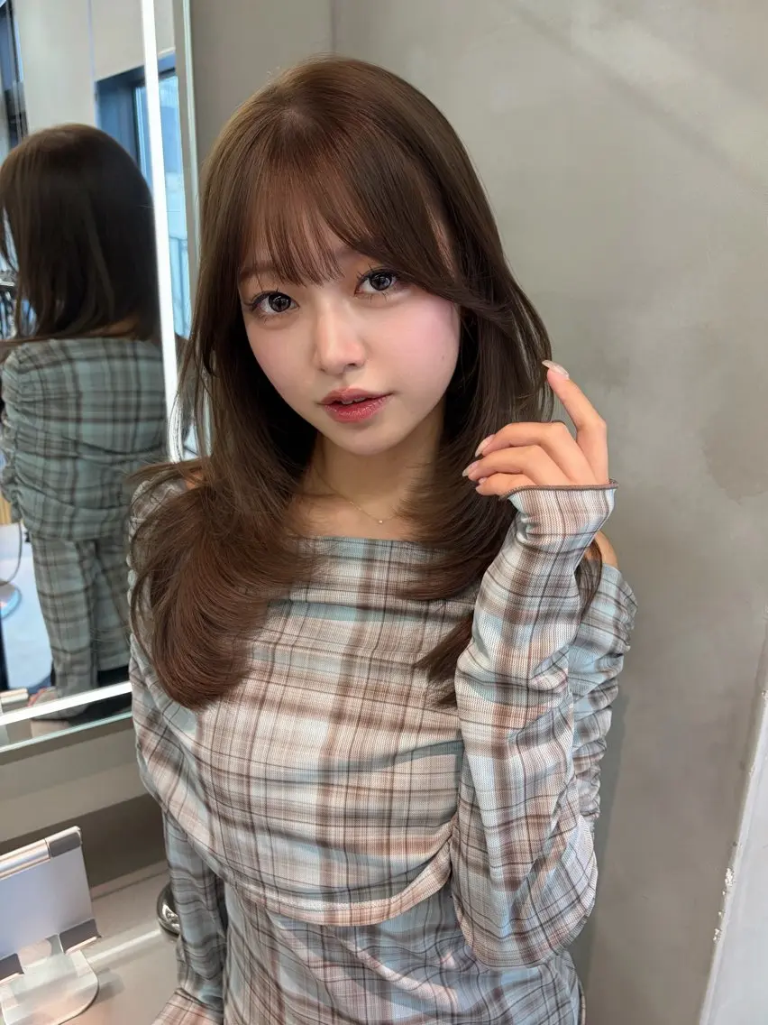 ミディアム カラー ベージュカラー ブリーチ 透明感カラー ブリーチなしカラー 髪質改善 カット ヘアカラー トリートメント 【博多髪質改善】 吉村 清志のヘアスタイル
