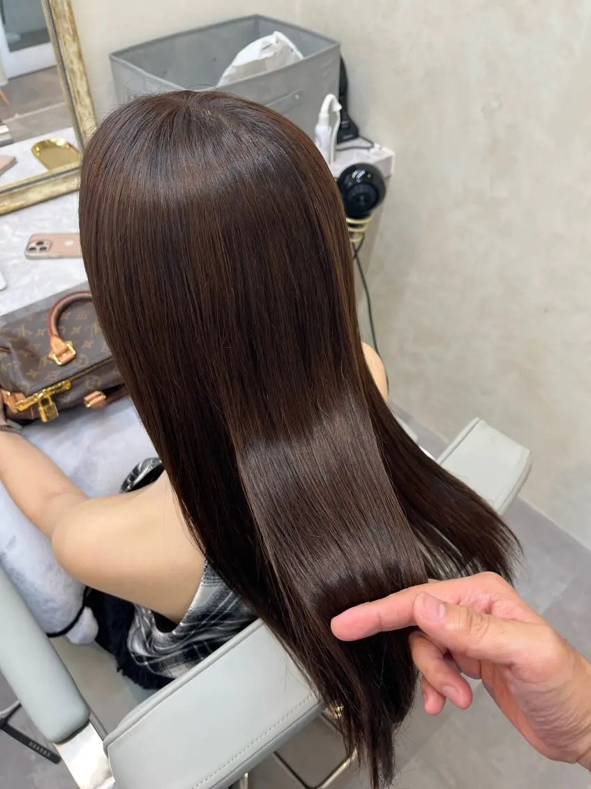 セミロング カラー 中野  淳のヘアスタイル