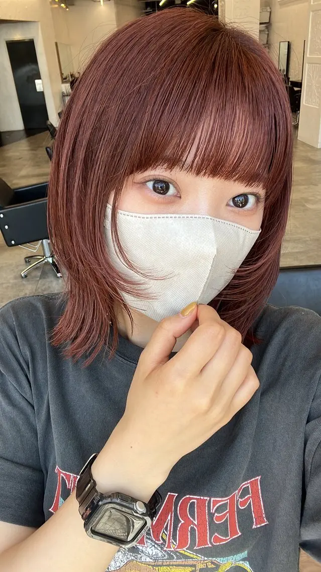 ミディアム カラー 🎀暖色カラー/艶 ヘア/Anzu🎀のヘアスタイル