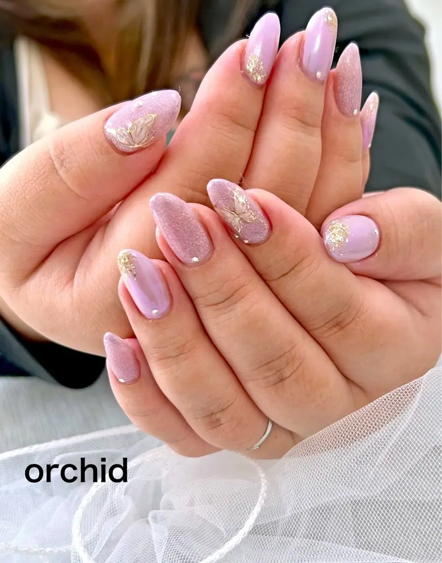 ネイル ハンドネイル orchid ♡オーキッドのネイルデザイン