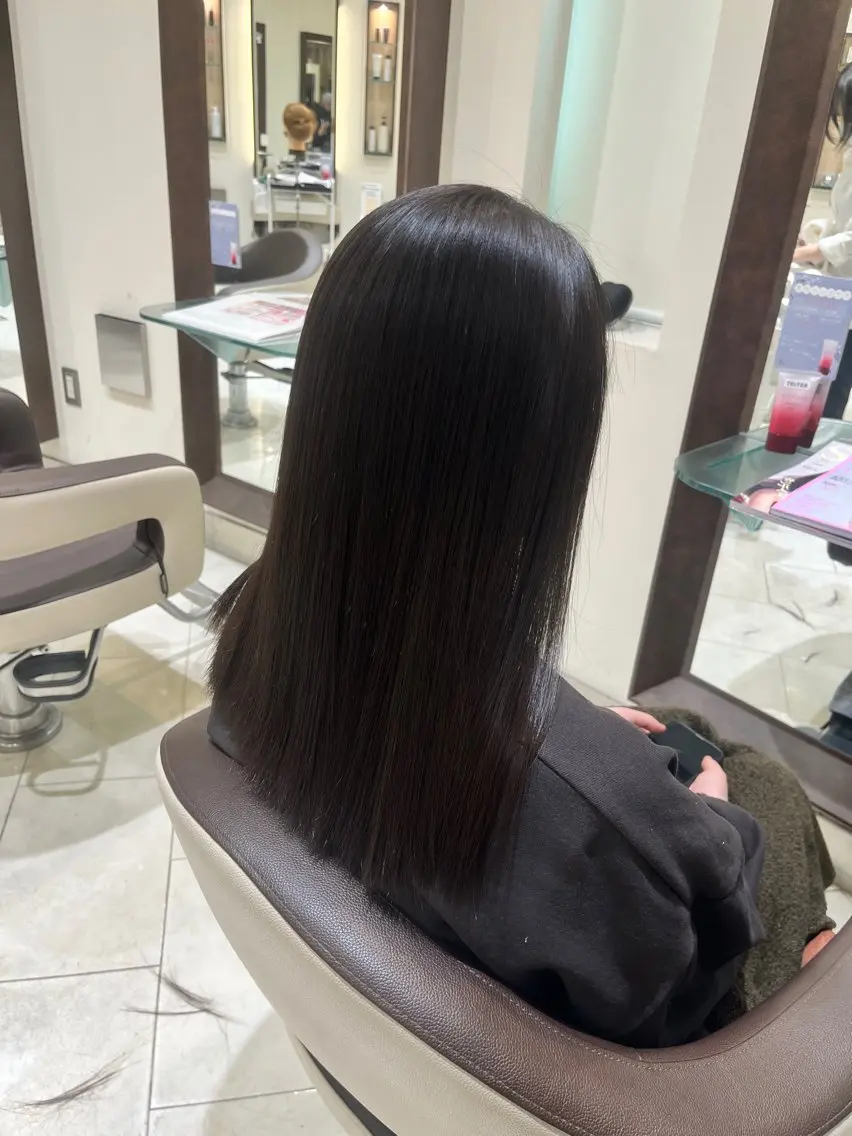 ロング 縮毛矯正 縮毛矯正 くぼたひより /モデル様募集中のヘアスタイル