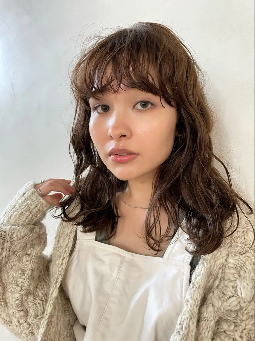 セミロング パーマ カット パーマ トリートメント fit/ madokaのヘアスタイル