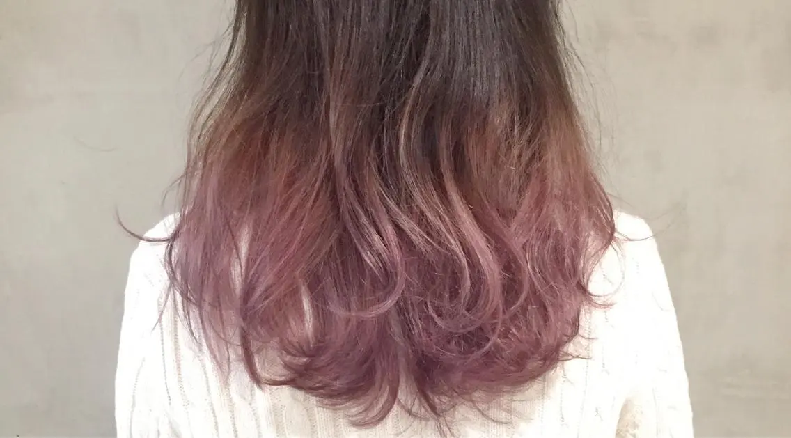ミディアム カラー ピンクカラー ピンクパープル パープルカラー ヘアカラー トリートメント 大西 直人のヘアスタイル