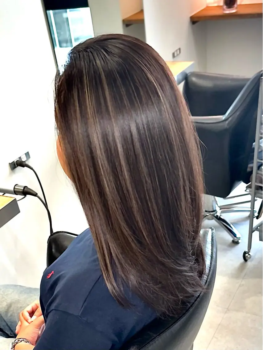 セミロング ヘアカラー トリートメント 久次米智人/艶/美髪 /透明感カラーのヘアスタイル