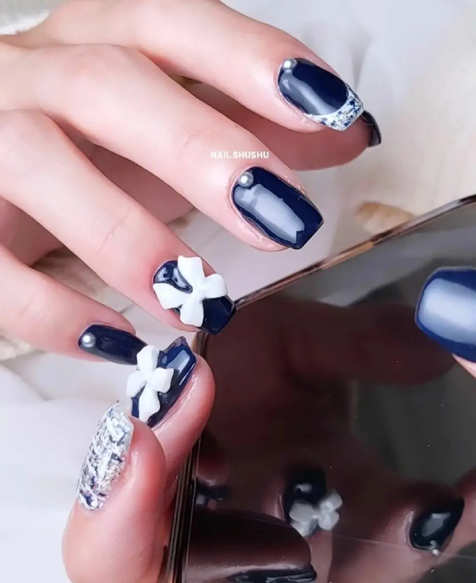 ネイル 持ち込み ニュアンスネイル ワンカラーネイル シンプルネイル 冬ネイル ハンドネイル 3dパーツ/流行り 👧shushu❤️のネイルデザイン
