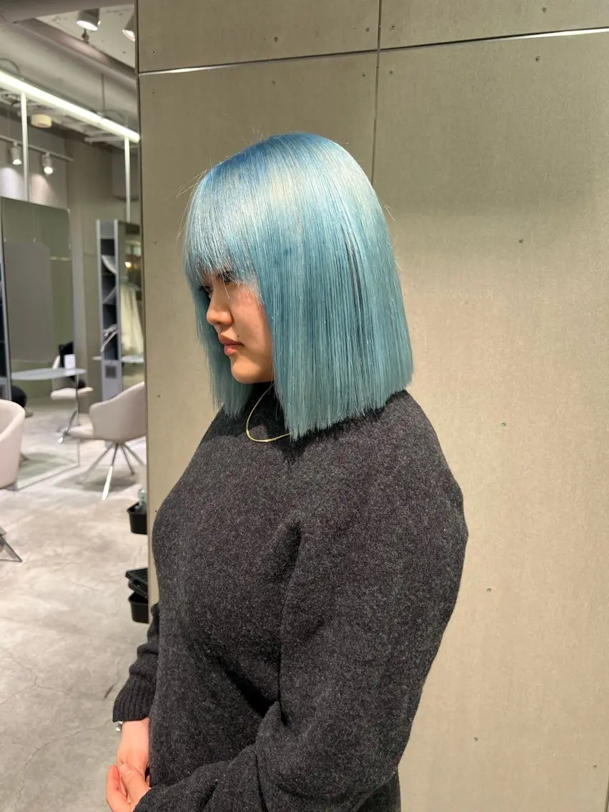 カラー ブルーカラー GEM/ hinanaのヘアスタイル