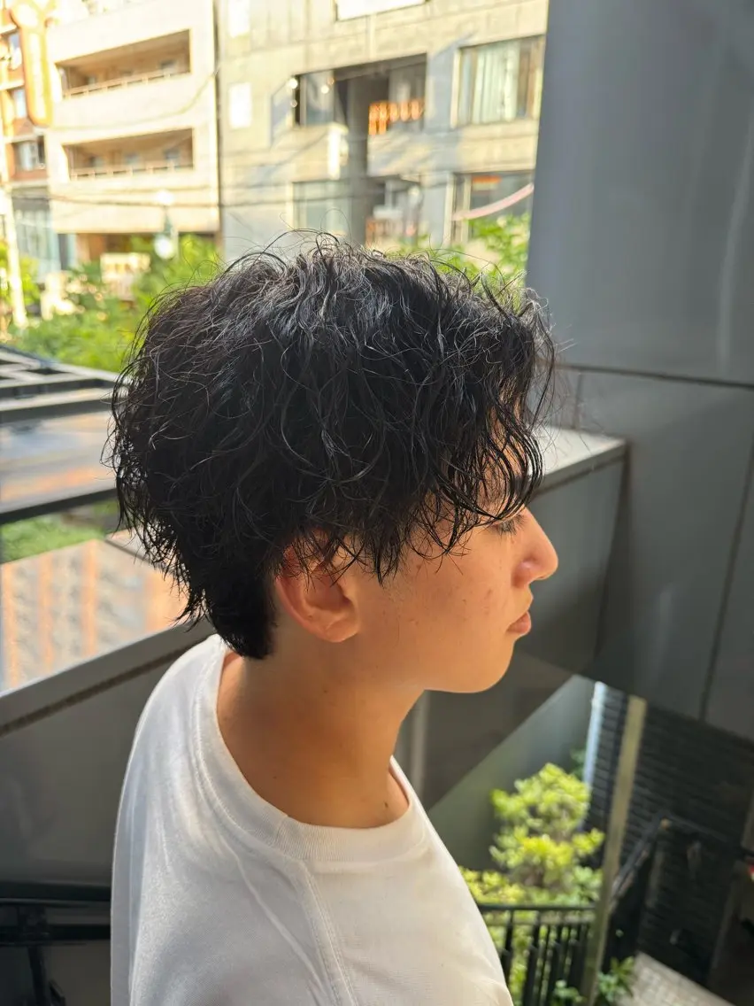 メンズ パーマ 河野 悠のヘアスタイル