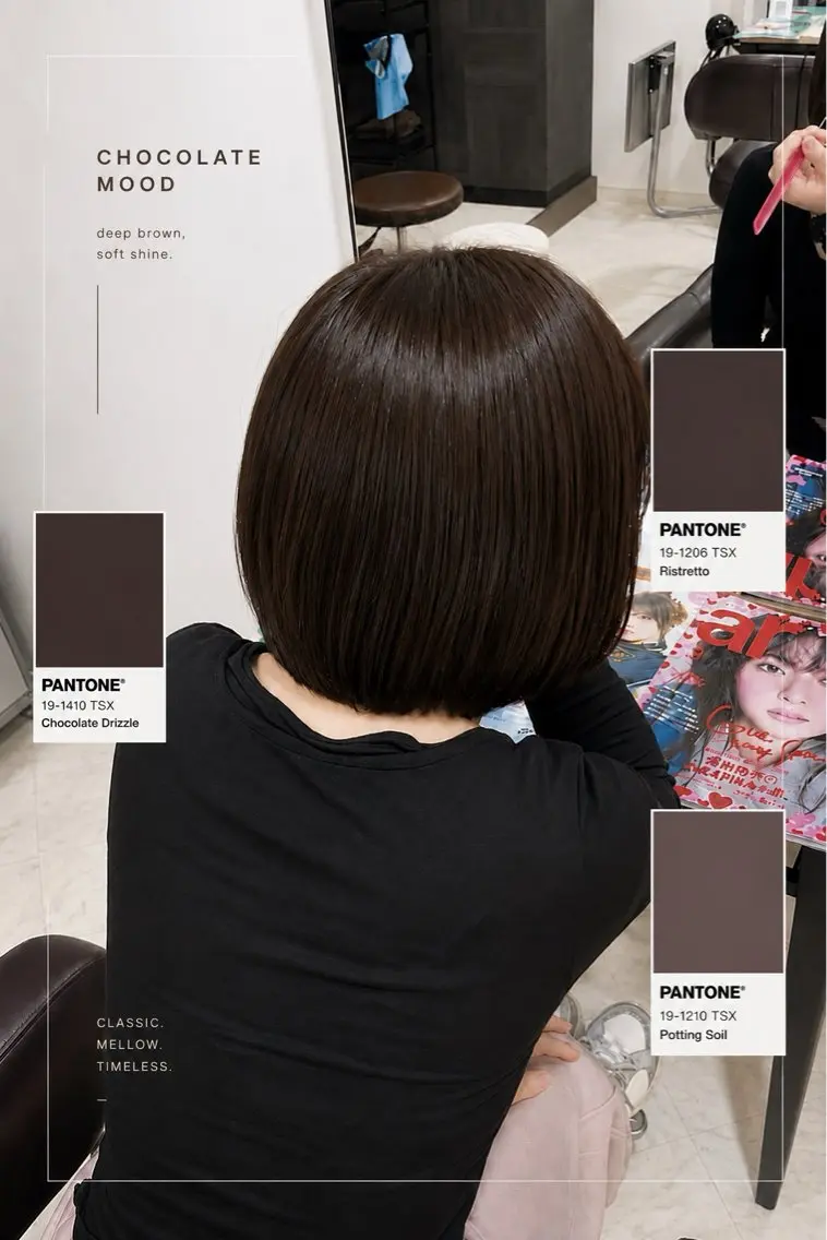 ショート カラー ブラウンカラー チョコレートブラウン ヘアカラー ハイトーンカラー🎀 はなえのヘアスタイル
