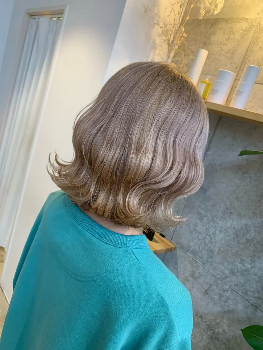 ミディアム カラー ヘアカラー トリートメント 天野 開のヘアスタイル