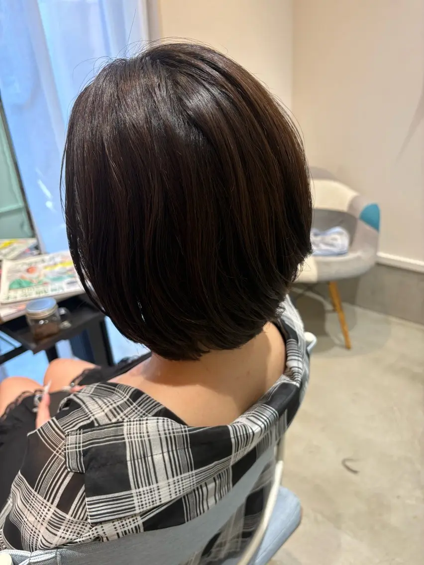 ショート 髪質改善 カット 縮毛矯正 折本 沙織のヘアスタイル