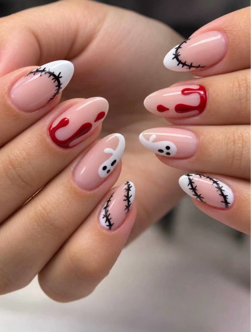 ネイル ハンドネイル H3 Nail Tsuki🦋💙のネイルデザイン