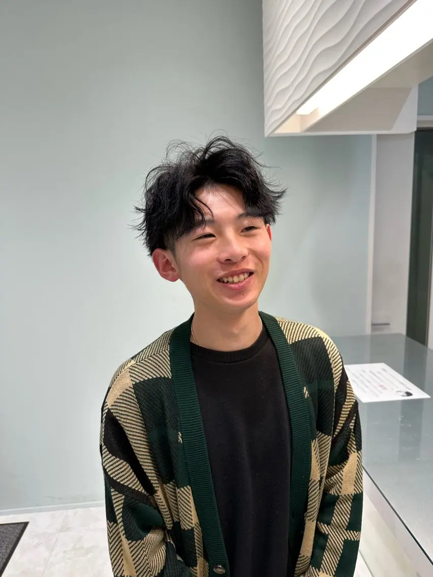 ショート メンズ カット パーマ トリートメント 中川 茜里のヘアスタイル