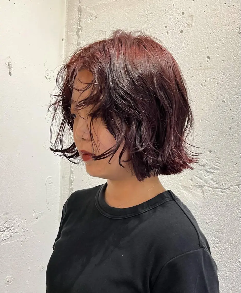 ショート カラー パーマ ヘアアレンジ メンズ キッズ ヘアカラー ✴︎UNU ✴︎モエカのヘアスタイル