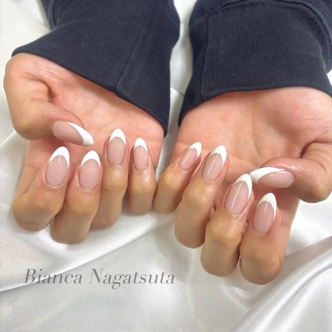 【オフあり】ハンドモデル💅フレンチネイルコース✨〈パラジェル/バイオ/長津田〉の写真