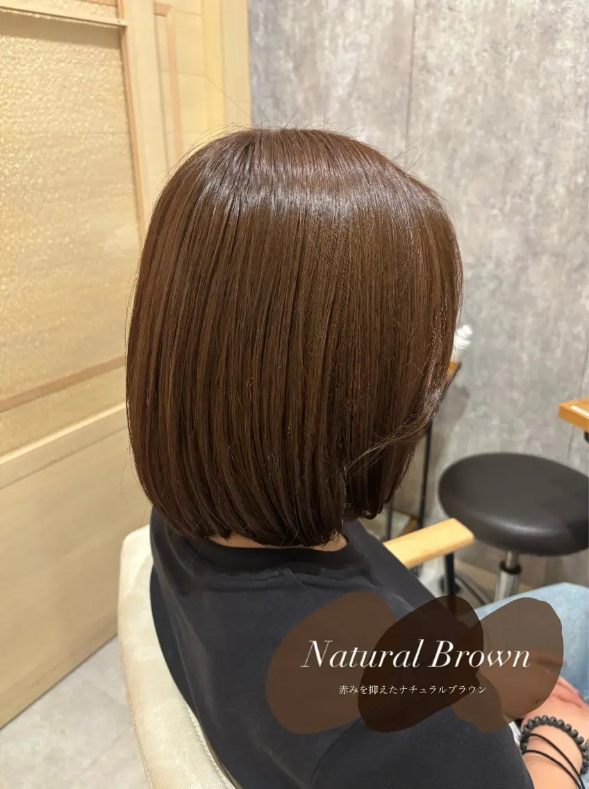 ショート カラー ブラウンカラー ナチュラルブラウン カット ヘアカラー きづな 🌷のヘアスタイル