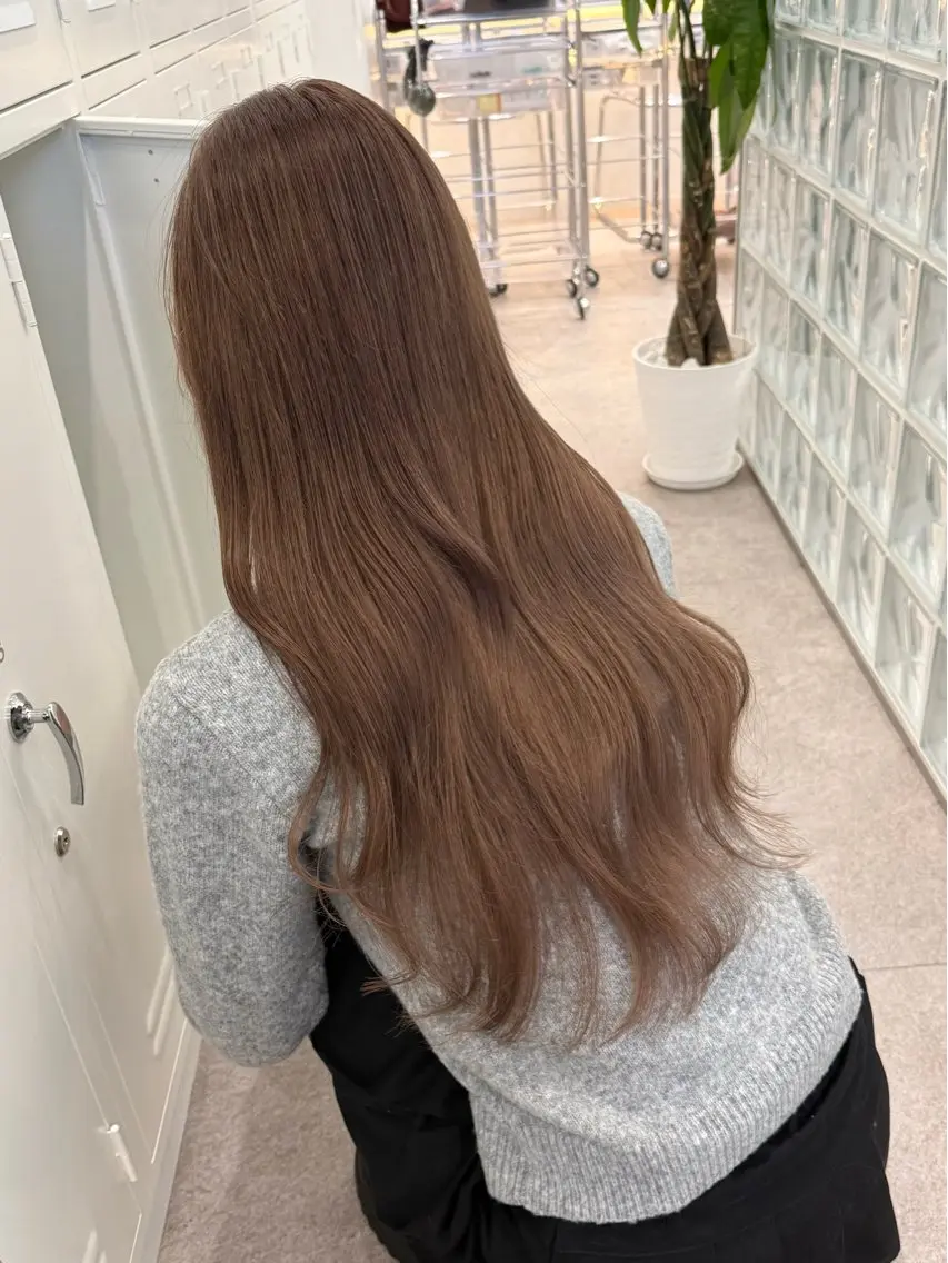 ロング カラー ブラウンカラー マロンブラウン カット ヘアカラー 原宿ブリーチカラー /三村克彦のヘアスタイル